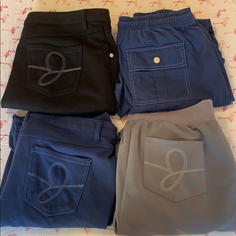 Lot of 4 Jaanuu scrub pants medium